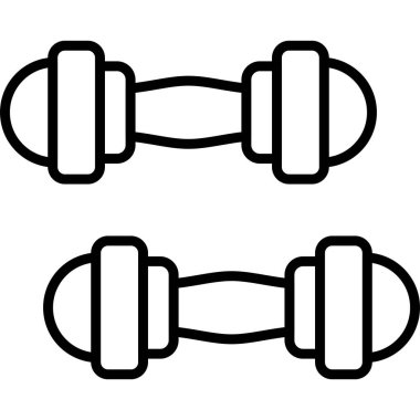 İki dambıl yan yana yatıyor.