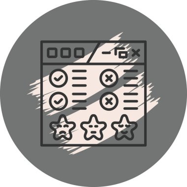 Simge vektör illüstrasyon tasarımını gözden geçir