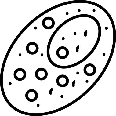 Oval şeklin basit taslak çizimi