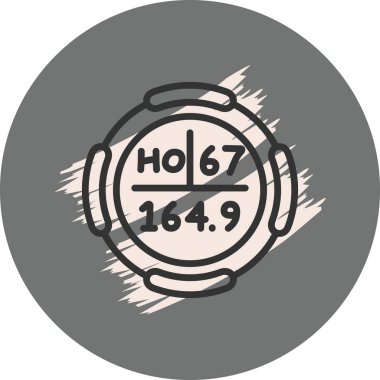 Sayılar ve semboller içeren dairesel tasarım