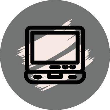 dizüstü bilgisayar simgesi, vektör illüstrasyonu basit tasarım