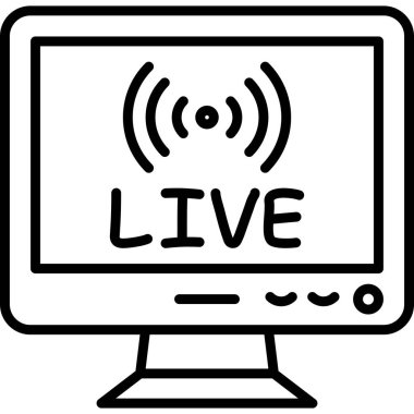 Canlı yayın içeriğini gösteren bilgisayar ekranı