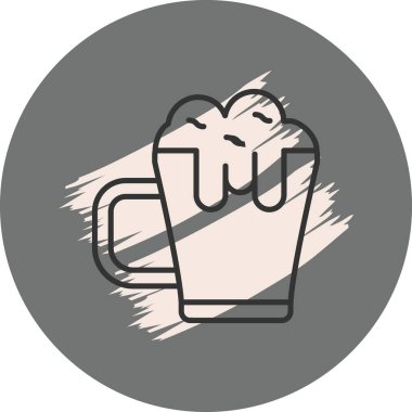 Bira bardağı köpüklü içecekle dolu.