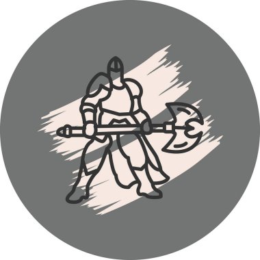 Savaşta baltayı tutan şövalye