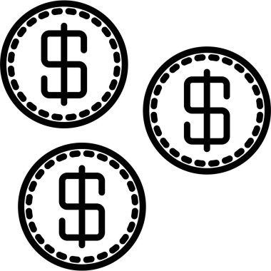 Sikke Simgesi. Uygulama veya web sayfası için basit web logosu 