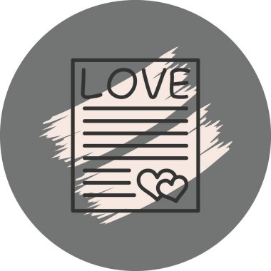 Aşk ve kalplerle beyaz bir çizgi çiziyor.