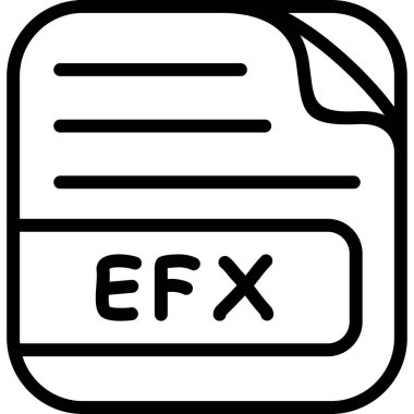 Metin ve etiket efx içeren belge simgesi