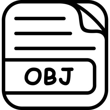 Obj dosya biçimini gösteren belge simgesi