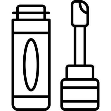 Kozmetik şişe ve aplikatör fırçası görüntülendi