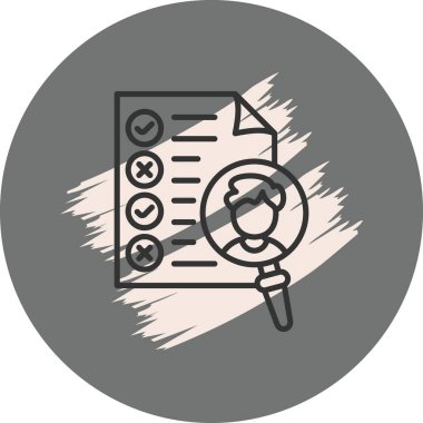 Büyütülmüş cam işaretli kontrol listesi