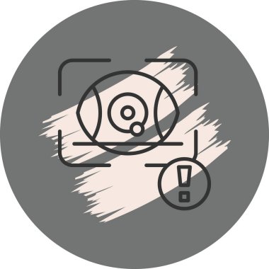 Retinal Tarama Web simgesi vektör çizimi