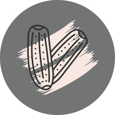 Dairesel arkaplanda iki salatalık resmi