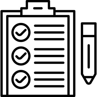 Kontrol listesi ve kalem yalanı gösteren pano