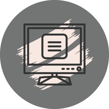 Metin doküman hatlarını gösteren bilgisayar monitörü