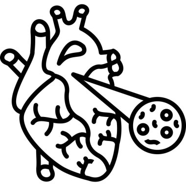 Virüslü bir kalp çizimi.