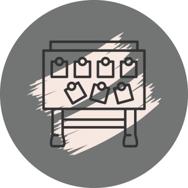 Çeşitli notları gösteren ilan tahtası