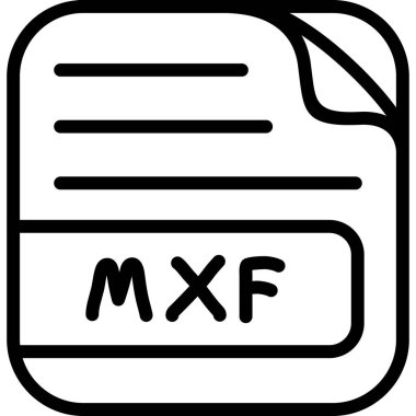 mxf dosya biçimi içeren belge simgesi