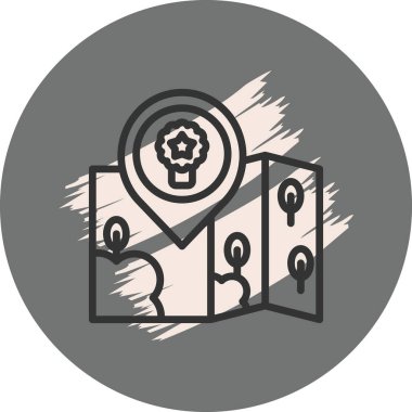 Konum iğnesi ve ampulü olan simgeyi haritala