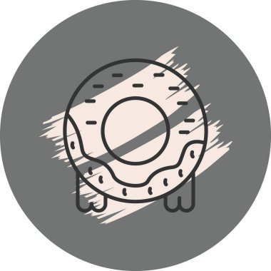 donut. Web simgesi basit illüstrasyon