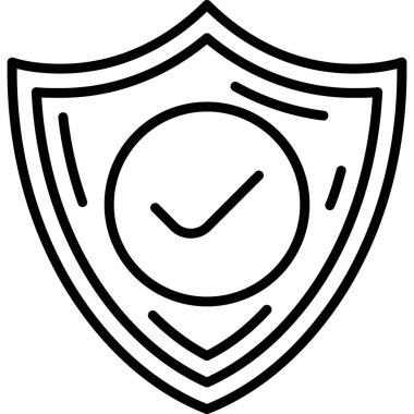 İçinde kontrol işareti olan kalkan sembolü