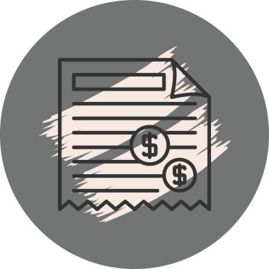 Fatura modern simgesinin vektör illüstrasyonu