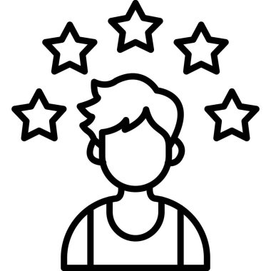 Yıldızlar. Web simgesi basit tasarım