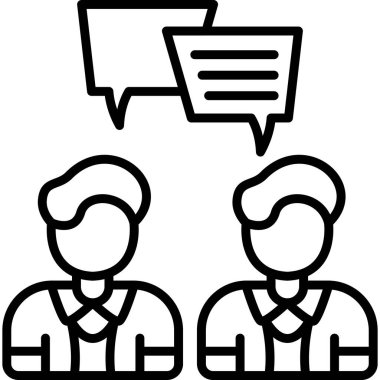 Tartışma. Web simgesi basit illüstrasyon