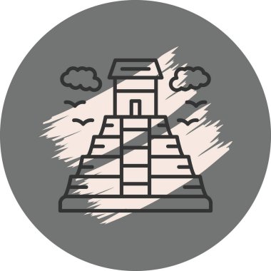 Eski piramit yapısının basit çizimi