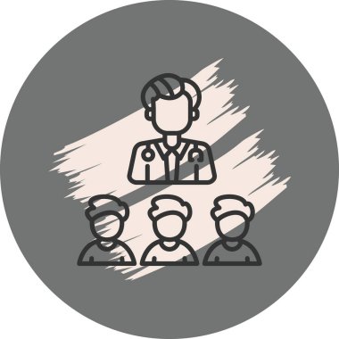 Çemberde üç kişinin üstünde duran adam