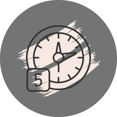 Saat 5 numara ile zamanı gösteriyor