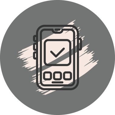 Akıllı telefon ekranda işaretleme işareti