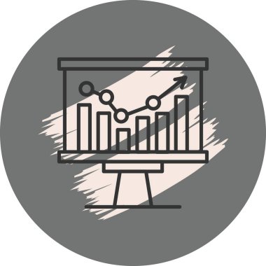 sunum web simgesi vektör illüstrasyonu