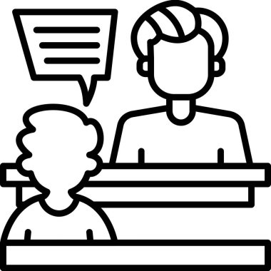 Sınıfta tartışan iki kişi.