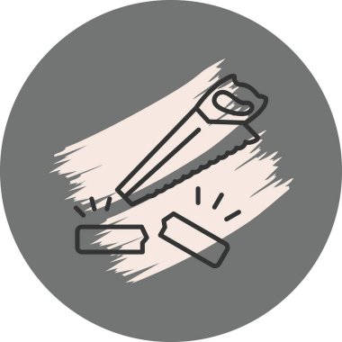 Tahta bloğu keserken gördüm.