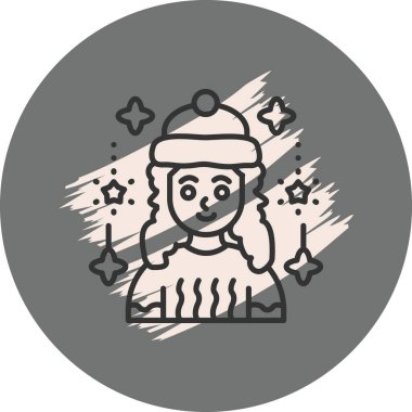 Kış şapkalı ve süveterli kız gülümsüyor