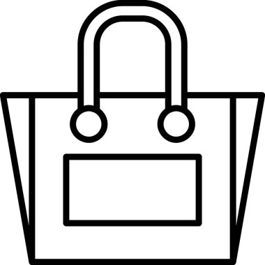 Alışveriş çantasının basit taslağı