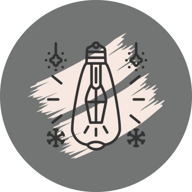 Modern Ampul simgesinin vektör çizimi