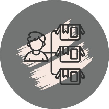 Ürün yönetimi web simgesi, vektör illüstrasyonu            