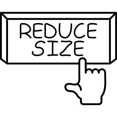 Boyut Web ikonu vektör resimlemesini Azalt