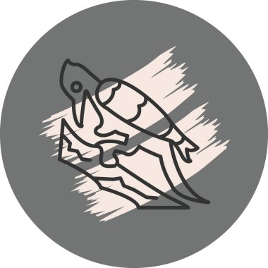 Kırmızı taçlı Ağaçkakan simgesi vektör illüstrasyon tasarımı