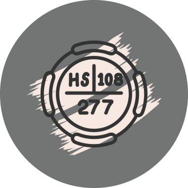 Hassium web simgesi vektör illüstrasyonu