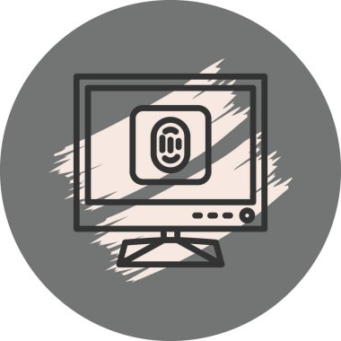 Parmak izi Çizgisi Simgesi Beyaz Arkaplanda İzole Edildi  