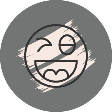 Çizgi film karalama simgesi web işareti, beyaz arkaplanda izole edilmiş emoji simgesi