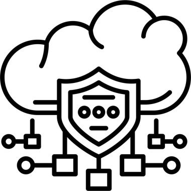 Cloud Identity Management Icon, Illustration on White Background
