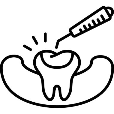 Dişe şırınga enjekte ederek diş prosedürü