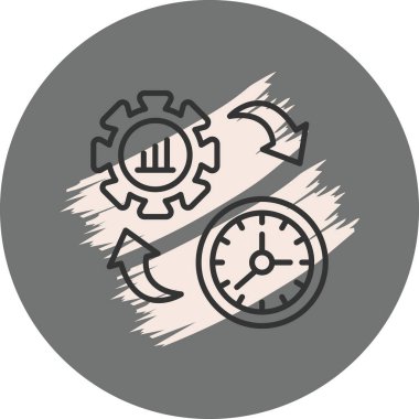 Vites ve saat zaman yönetimi kavramlarını sembolize ediyor