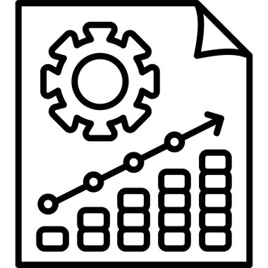 Proje Yönetimi web simgesi vektör illüstrasyonu