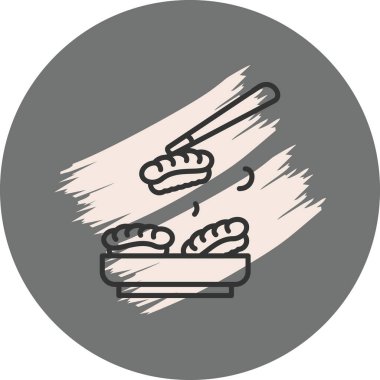 Gıda ikonu vektör illüstrasyonu, Sushi