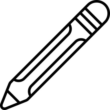 Bir kalemin tek satır biçiminde simgesi. Basit grafik gösterimi.