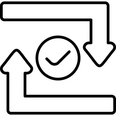 Basit güncelleme simgesi, vektör çizimi